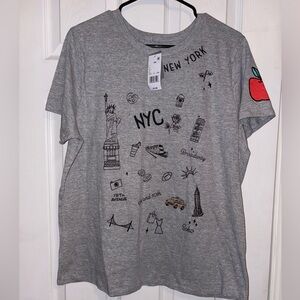 Gray NYC Graphic T-Shirt